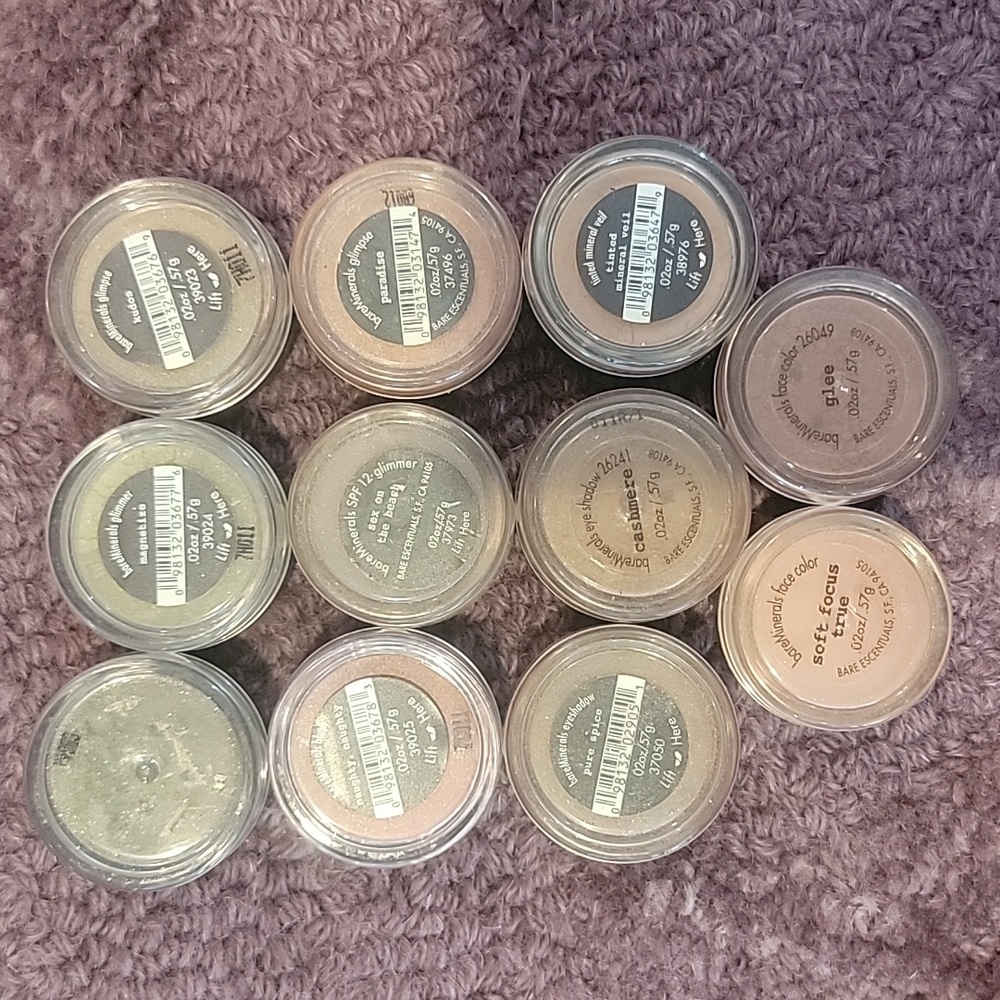 Lot of assorted bare minerals eyeshadow (qty:11)